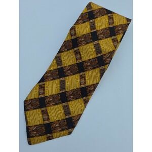 Ermenegildo Zegna Neck Tie Mens Multicolor Silk Abstract Classic Luxury Designer